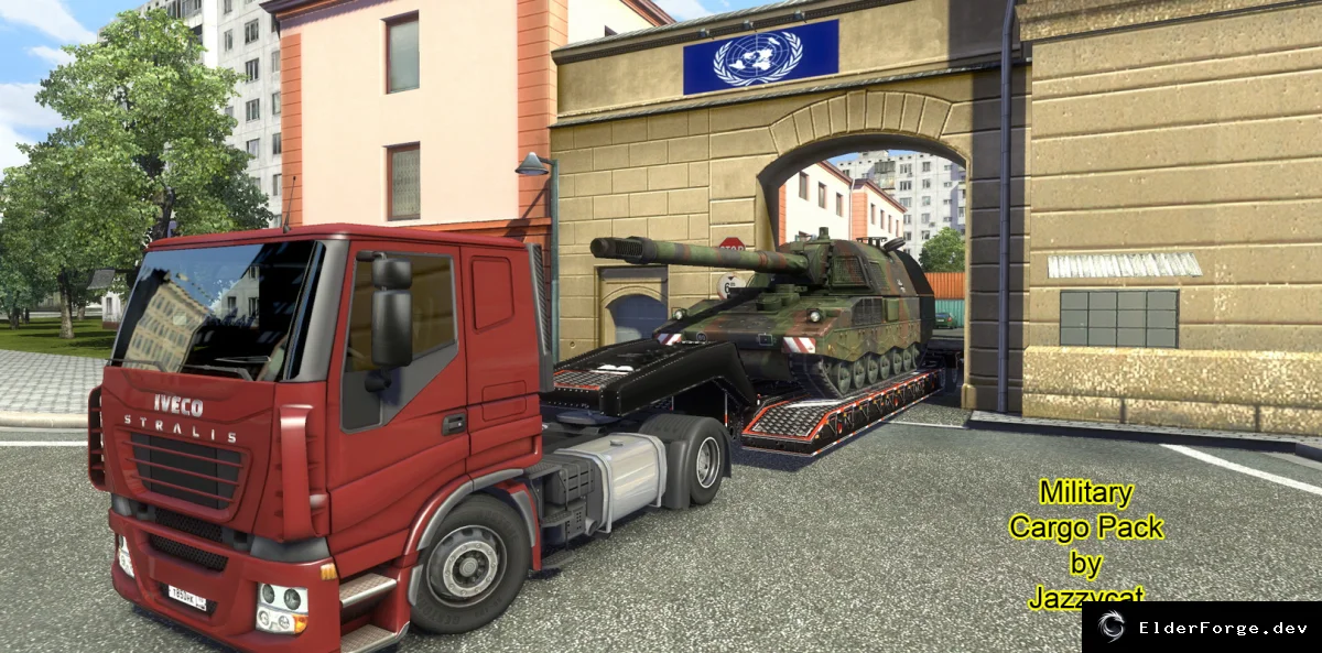 Обложка мода: Military Cargo Pack v1.1 – более 70 военных грузов для Euro Truck Simulator 2