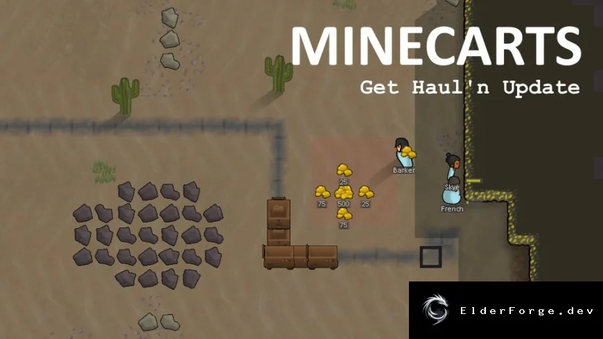 Minecarts – Get Haul'n Update: новые вагонетки для перевозки грузов в RimWorld