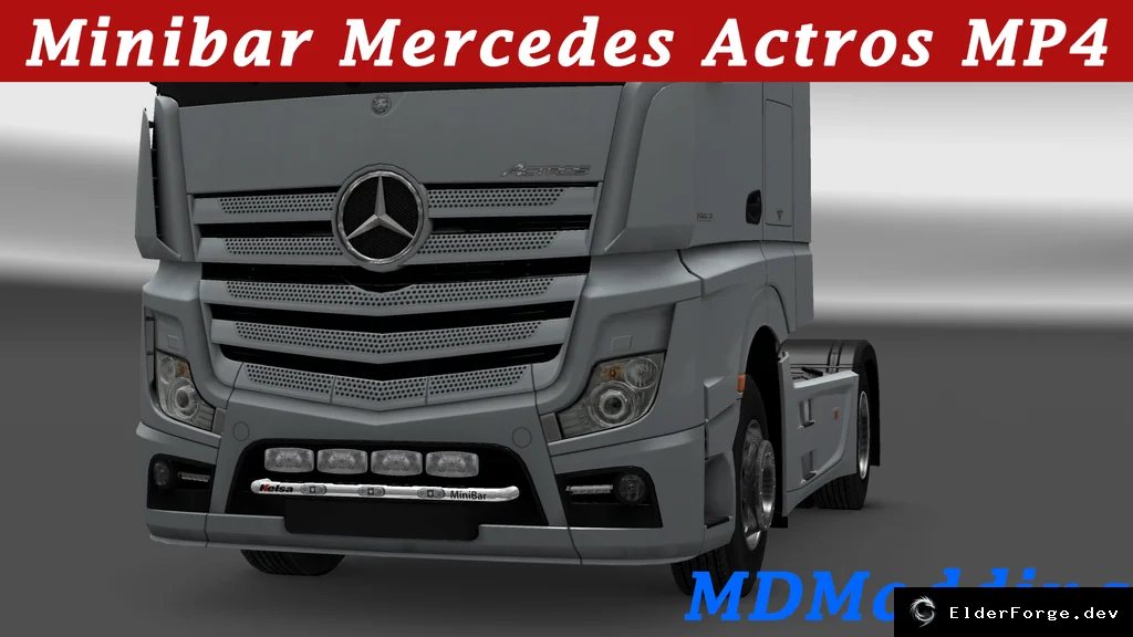 Обложка мода: Minibar Kelsa для Mercedes Actros MP4 – дополнительный аксессуар в ETS2