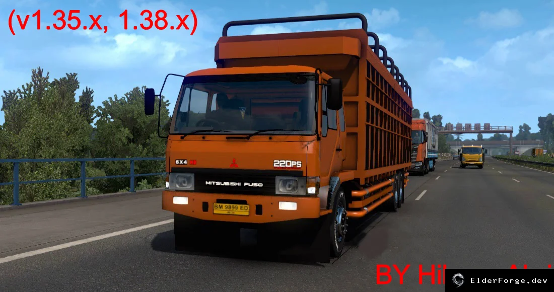 Обложка мода: Mitsubishi Fuso FN 517 – новый японский грузовик для Euro Truck Simulator 2 (ETS2)
