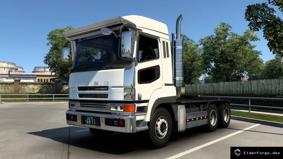 Обложка мода: Mitsubishi Fuso SuperGreat Hi‑Cab для Euro Truck Simulator 2 (ETS2)