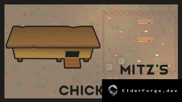 Mitz's Chicken Coop – курятник для RimWorld с автоматическим сбором яиц