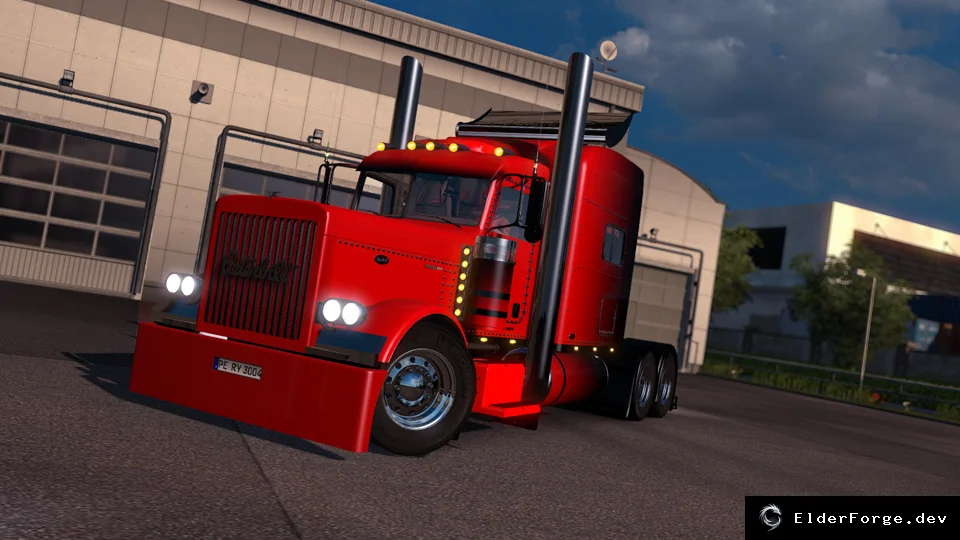 Обложка мода: Модернизированный Peterbilt 389 v1.7 для Euro Truck Simulator 2 – новые фары, кабины и аксес…