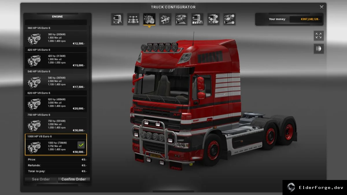 Обложка мода: More Engines V1.0 – 7 новых двигателей для всех грузовиков ETS2