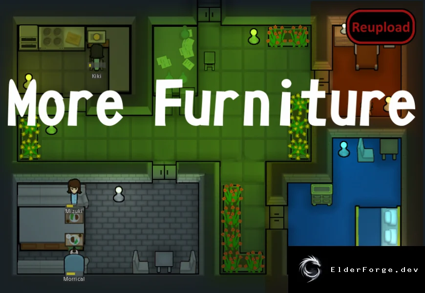 More Furniture – новые предметы интерьера для RimWorld