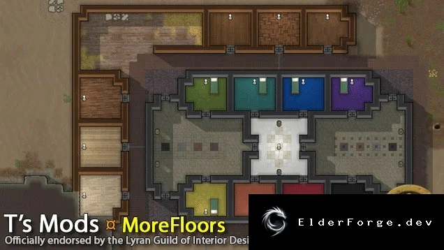 MoreFloors – Русифицированный набор новых покрытий для RimWorld