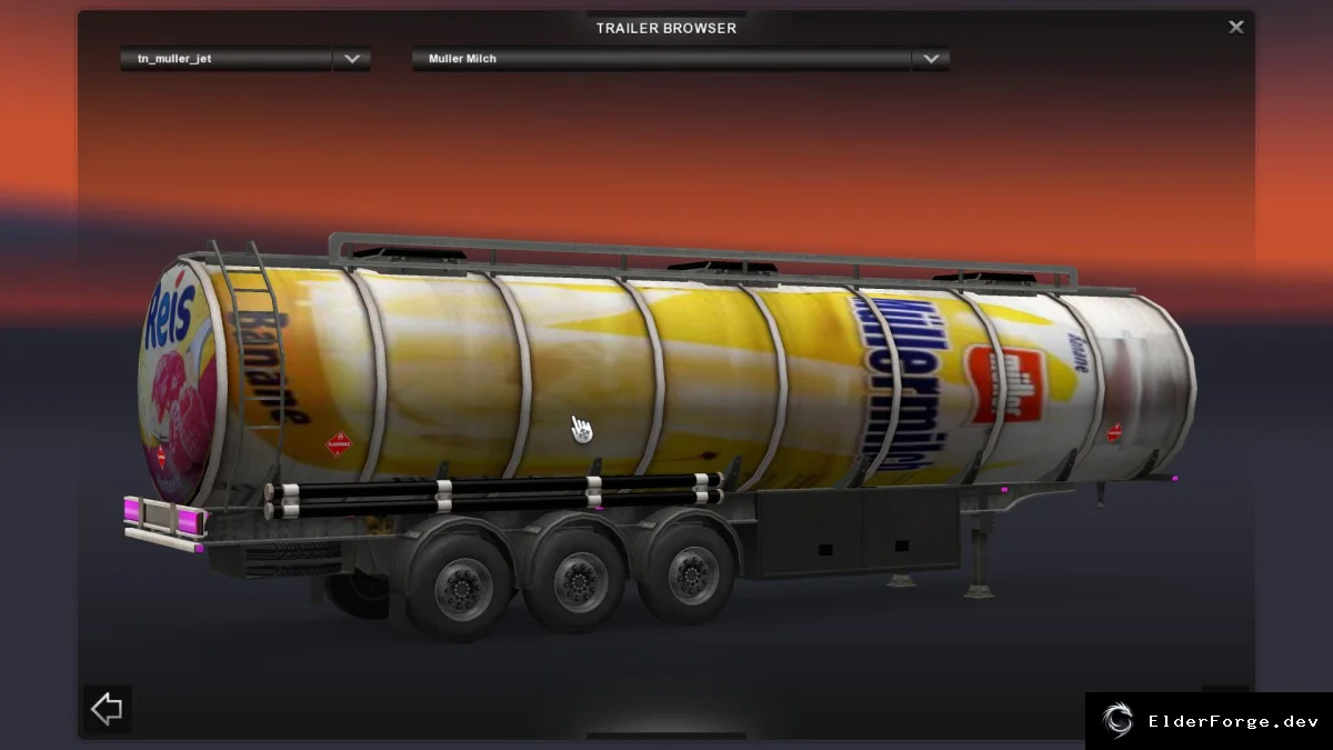 Обложка мода: Muller Milch v1 – новый молочный цистерн‑транспорт для Euro Truck Simulator 2