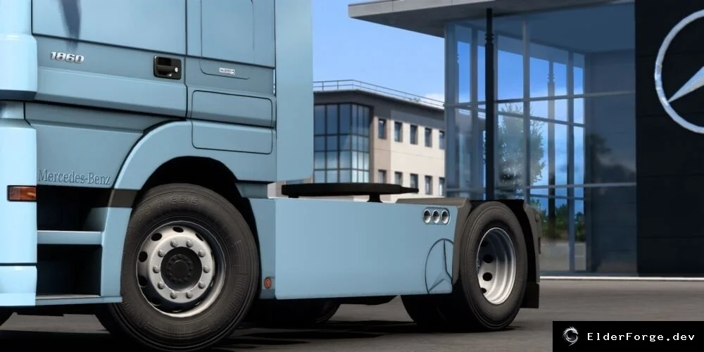 Обложка мода: Накладка на пороги Mercedes MP3 для Euro Truck Simulator 2 – новые боковые юбки