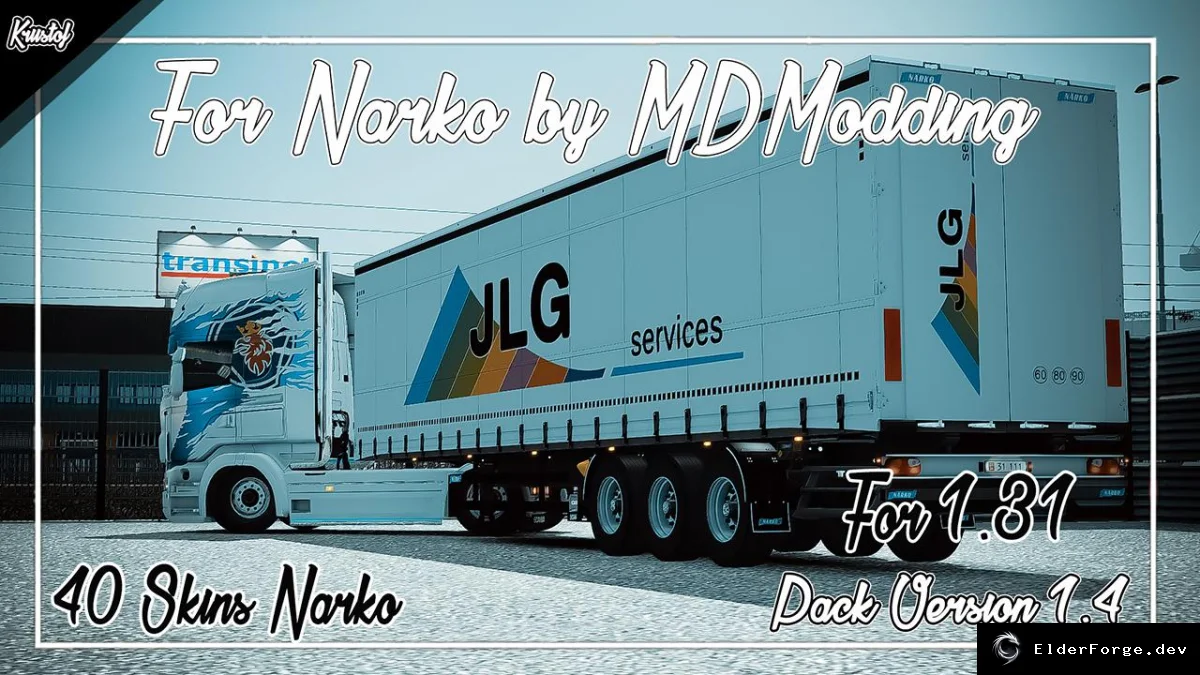 Обложка мода: NARKO Trailer для Euro Truck Simulator 2 – 50 скинов, анимация, AI‑трафик