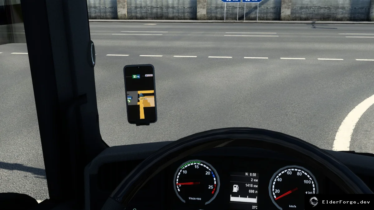 Обложка мода: Навигатор‑телефон для Scania RJL в Euro Truck Simulator 2 (ETS2)