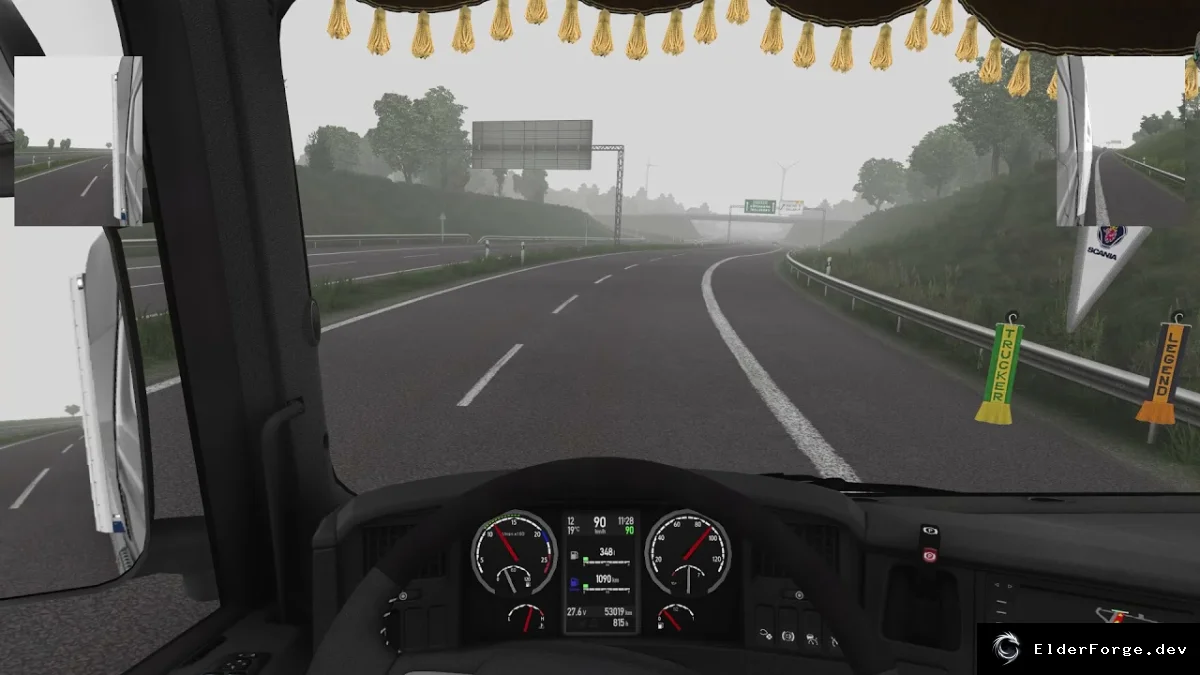 Обложка мода: Небольшой погодный мод v2.0 для Euro Truck Simulator 2 – динамическое небо