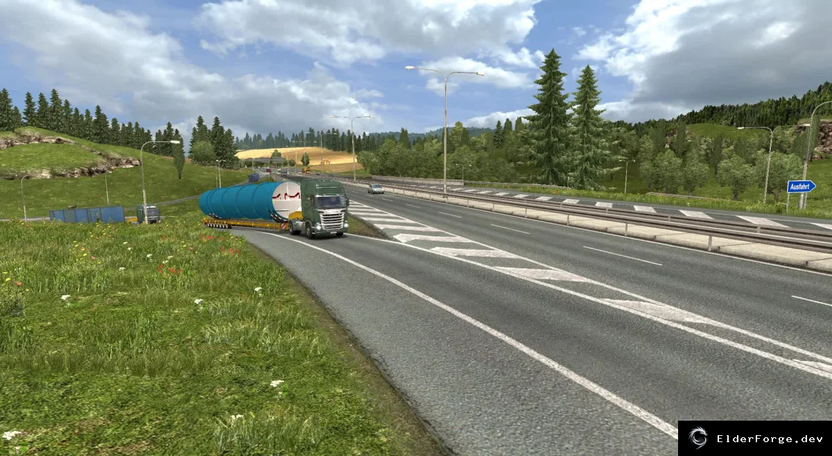 Обложка мода: Негабаритный прицеп Evolution для Euro Truck Simulator 2 – 9 уникальных грузов
