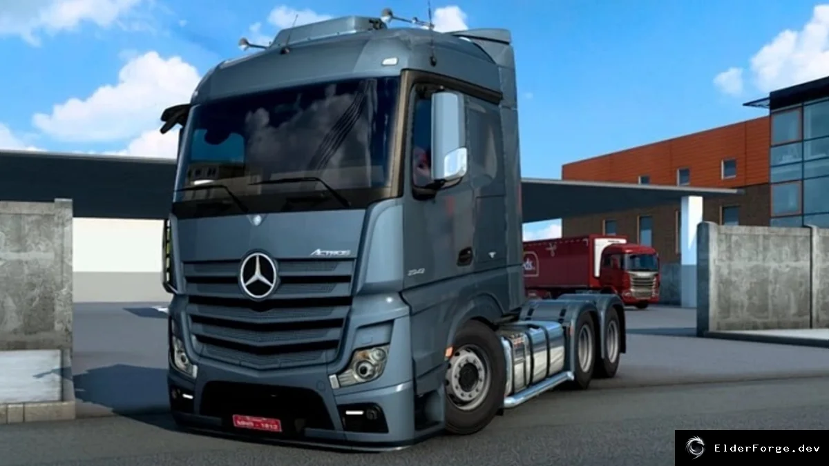 Обложка мода: New Mercedes Actros 2022 – полный набор грузовика для Euro Truck Simulator 2