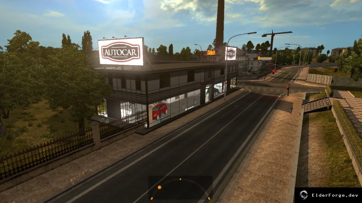 Обложка мода: New Prefab v1.18 – новые отель, сервис, гараж и автосалон для Euro Truck Simulator 2