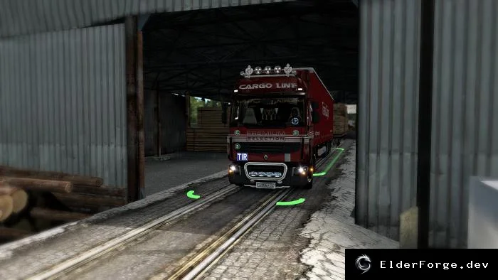 Обложка мода: New Unloading Zones v1.6 для Euro Truck Simulator 2 – новые зоны разгрузки