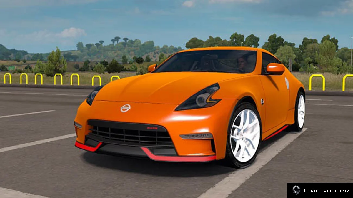 Обложка мода: Nissan 370Z Nismo для Euro Truck Simulator 2 – спорткар с двумя двигателями