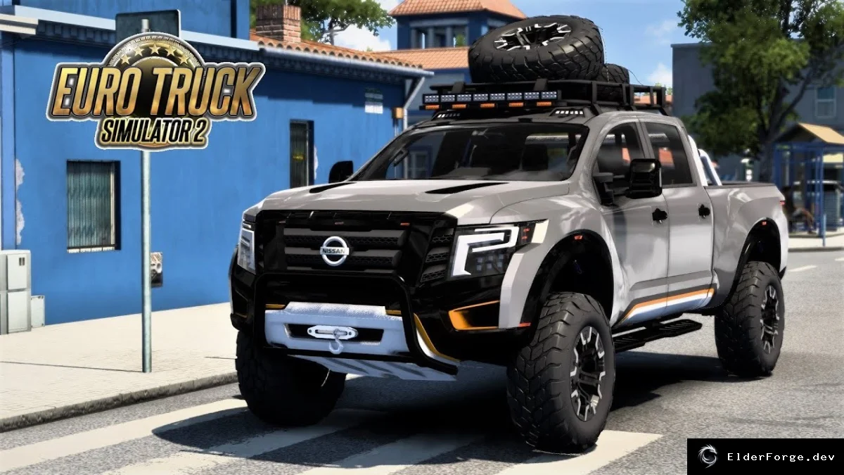 Обложка мода: Nissan Titan Warrior 2017 для Euro Truck Simulator 2 – полная кастомизация