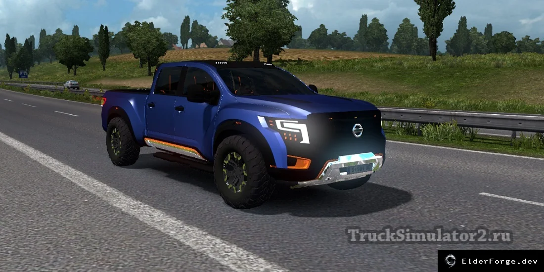Обложка мода: Nissan Titan Warrior – полноразмерный пикап для Euro Truck Simulator 2