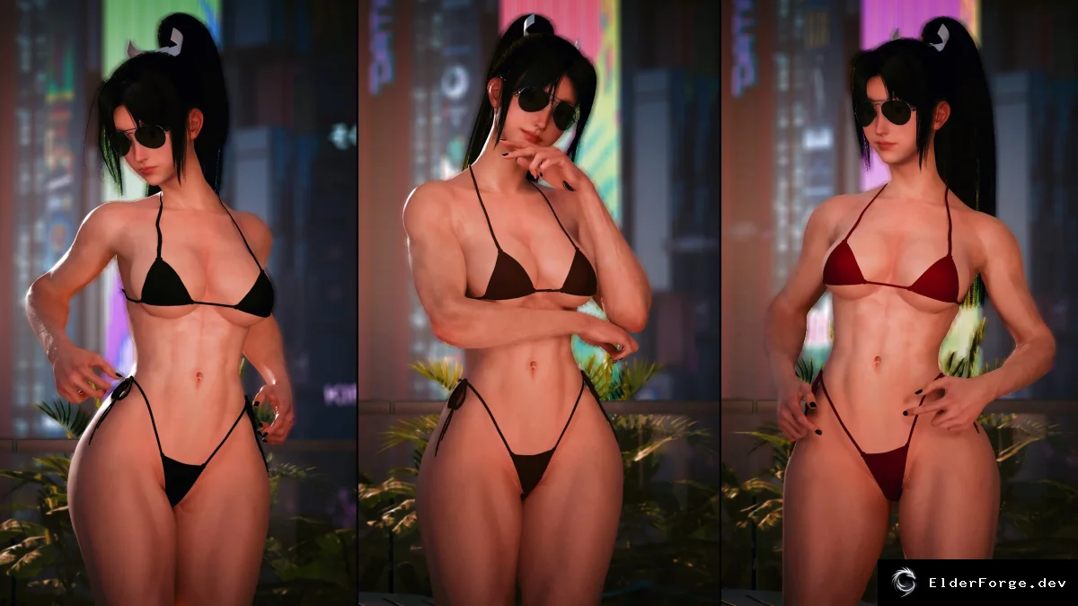 Обложка мода: Ниточное бикини для Ви – стильный костюм в Cyberpunk 2077
