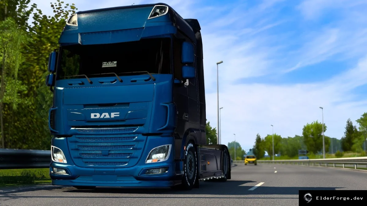 Обложка мода: Низкое шасси для DAF Euro 6 – мод для Euro Truck Simulator 2 (ETS2)
