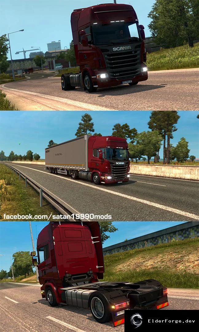 Обложка мода: Низкое шасси для Scania R – мод для Euro Truck Simulator 2