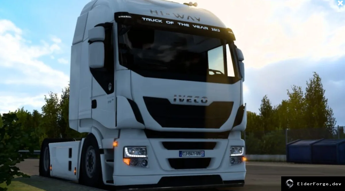 Обложка мода: Низкое шасси Iveco Hi-way для Euro Truck Simulator 2 – версия 1.47