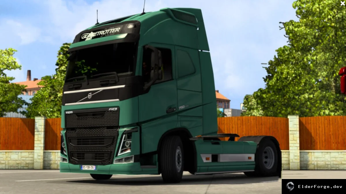 Обложка мода: Низкое шасси Volvo FH16 2012 для Euro Truck Simulator 2 (ETS2)