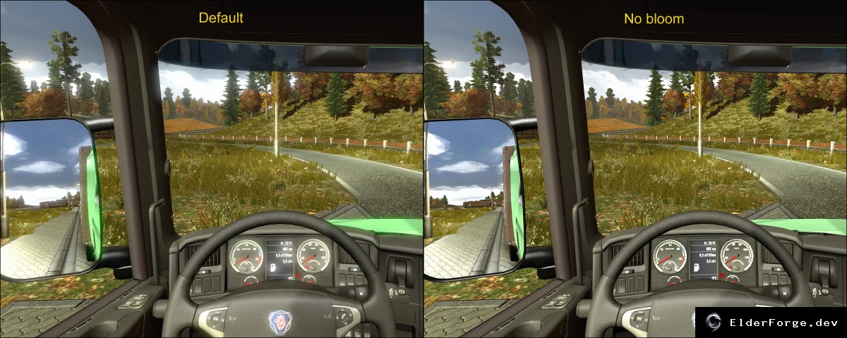Обложка мода: No Bloom HDR – чистый свет без ореолов для Euro Truck Simulator 2