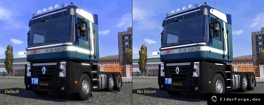 Обложка мода: No Bloom – мод для очистки изображения в Euro Truck Simulator 2 (ETS2) 1.22
