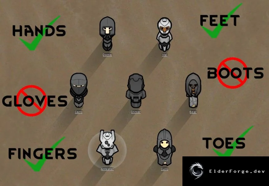 No Gloves No Boots No Problem — полная защита для силовой и пластинчатой брони в RimWorld