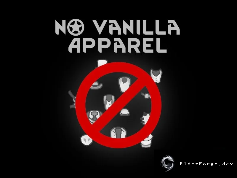 No Vanilla Apparel — мод, убирающий всю базовую одежду в RimWorld