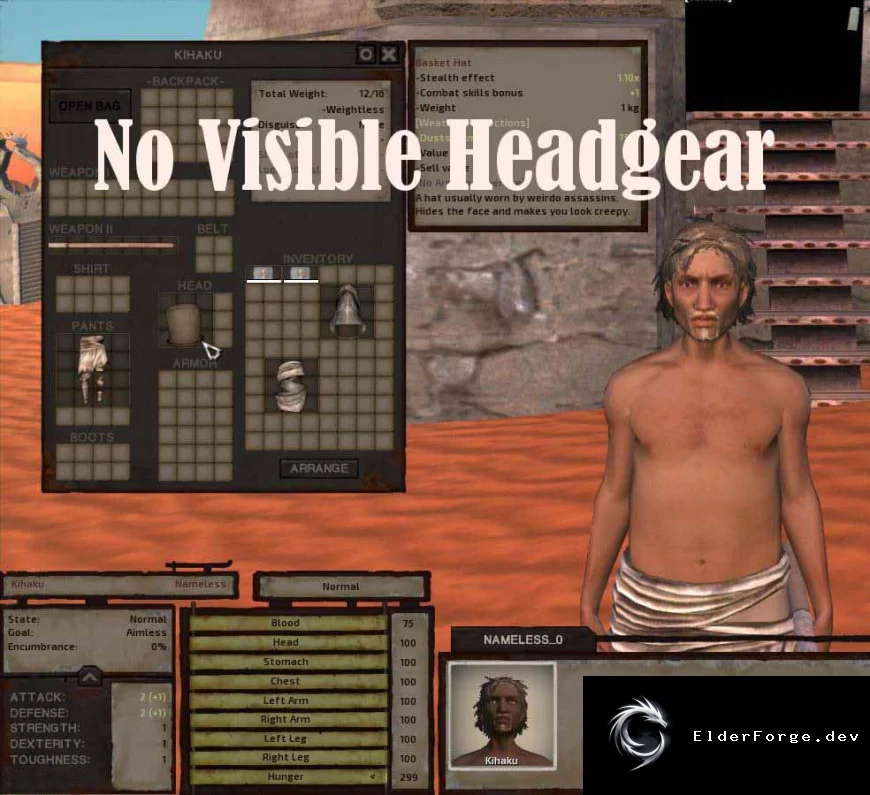 Обложка мода: No Visible Headgear — скрывает шлемы в Kenshi