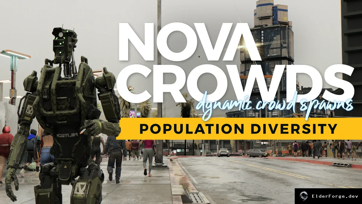 Обложка мода: Nova Crowds – Реворк толпы для Cyberpunk 2077 (v1.0.8)