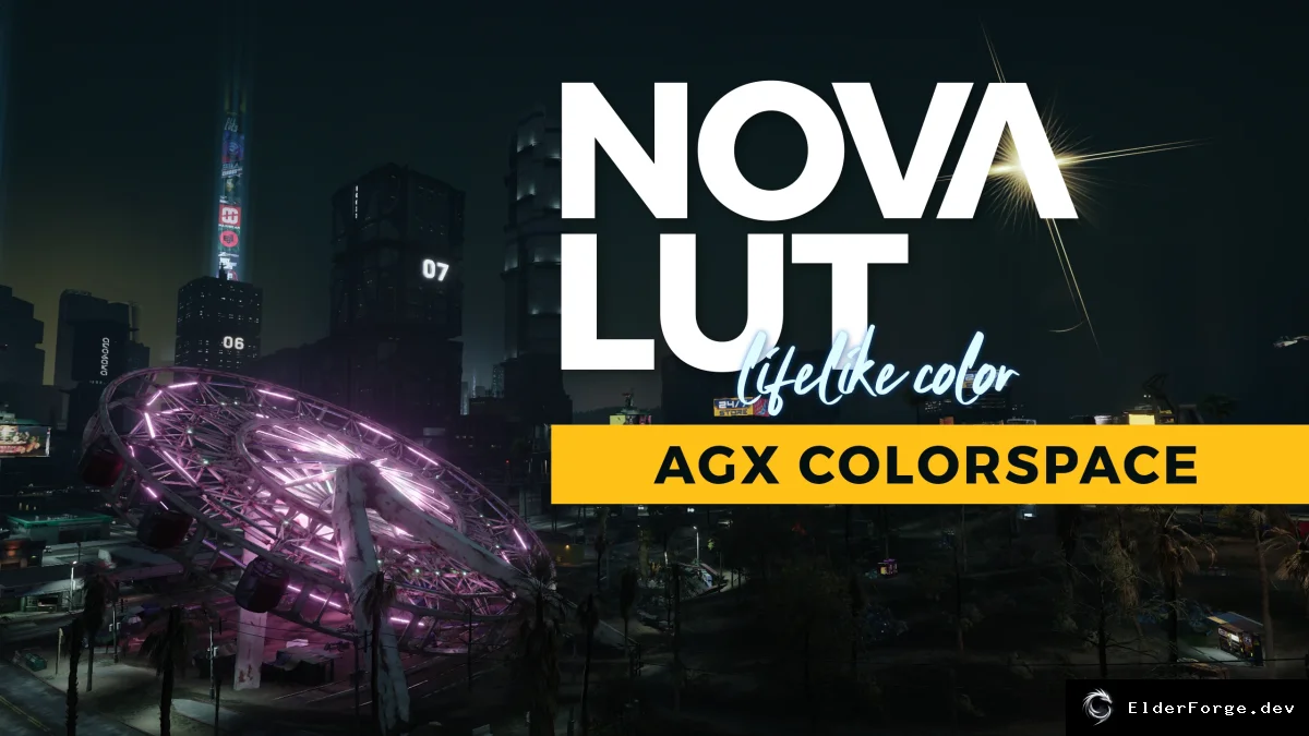 Обложка мода: Nova LUT – AgX цветовое пространство для Cyberpunk 2077
