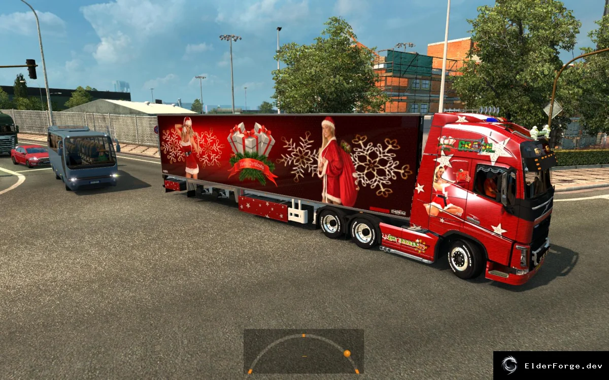 Обложка мода: Новогодняя тема для Euro Truck Simulator 2 – скины и трейлер de Natal
