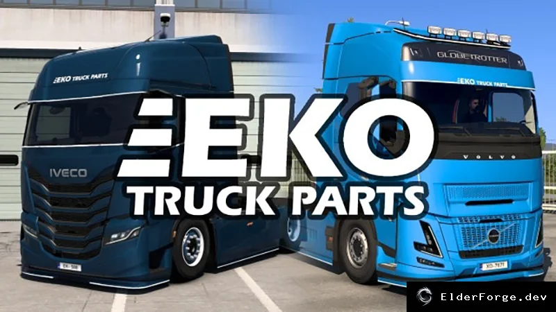 Обложка мода: Новые аксессуары для грузовиков в Euro Truck Simulator 2 – полный набор деталей