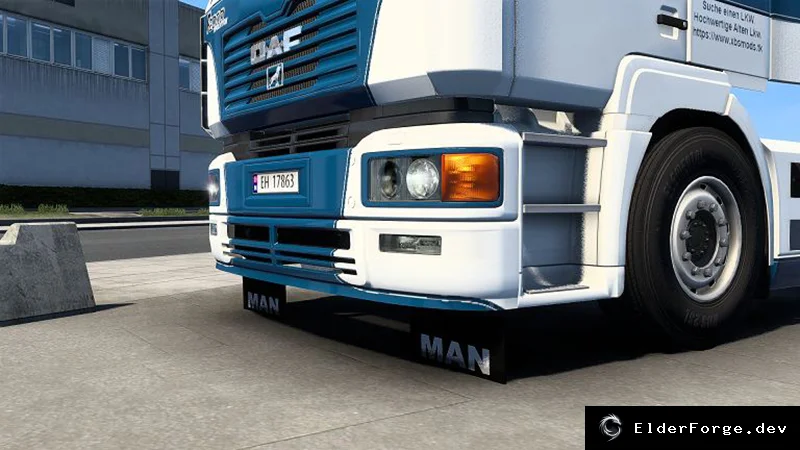 Обложка мода: Новые брызговики и световые слоты для MAN F2000 Evo в ETS2