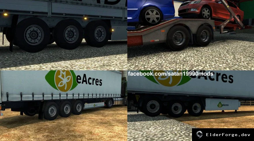 Обложка мода: Новые колёса для прицепов в Euro Truck Simulator 2 – улучшенный внешний вид