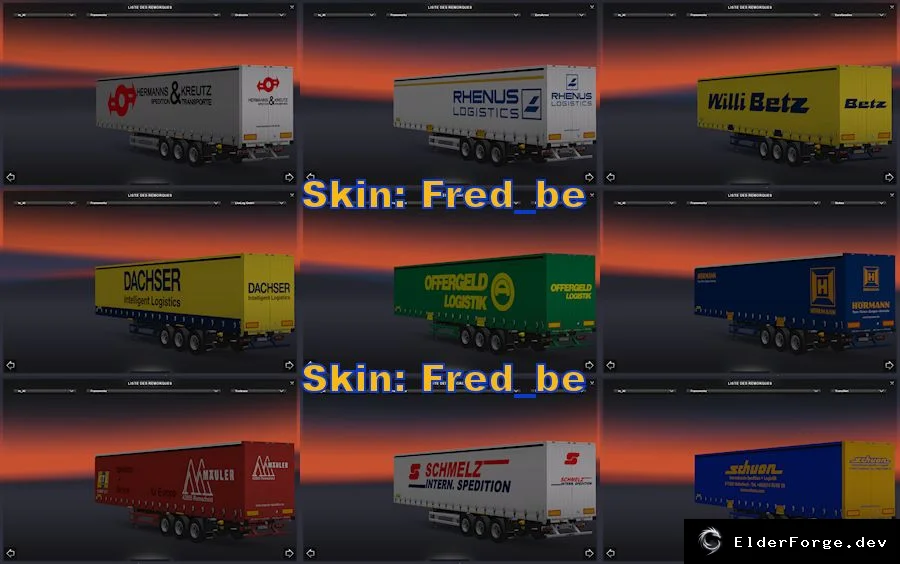 Обложка мода: Новые прицепы с логотипами немецких компаний для Euro Truck Simulator 2