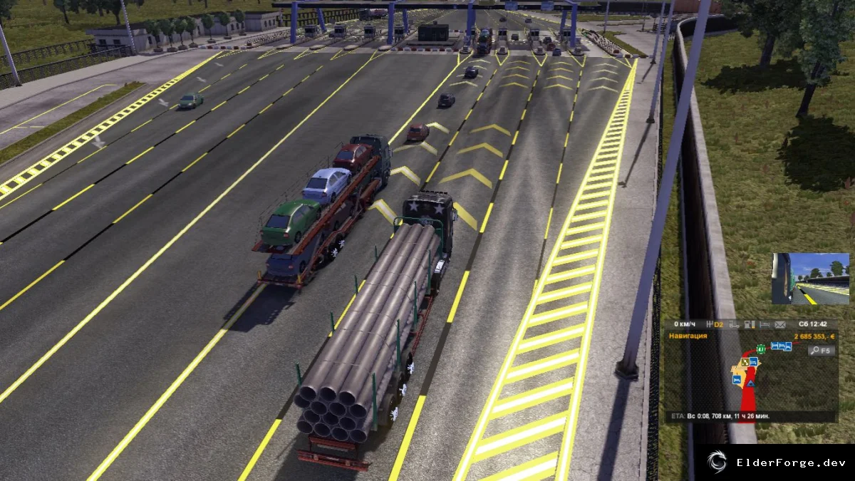 Обложка мода: Новые разделительные полосы для дорог в Euro Truck Simulator 2