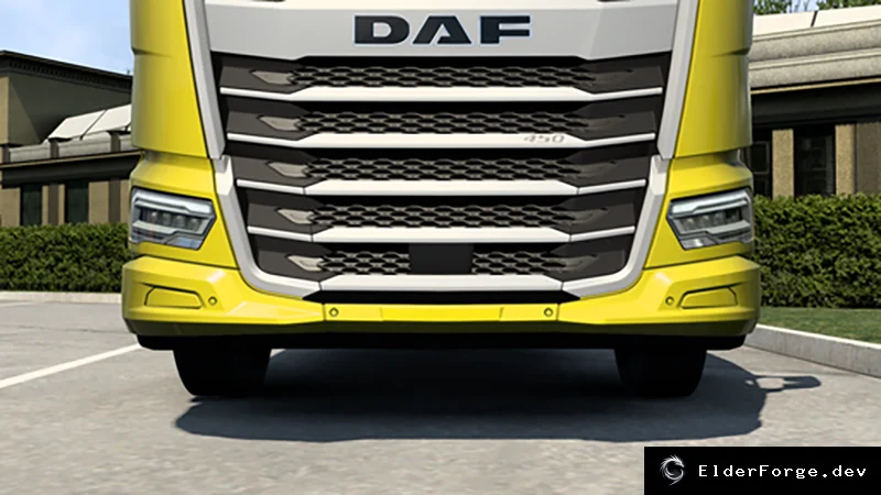 Обложка мода: Новый бампер для DAF 2021 в ETS2 – два варианта, без противотуманных ламп