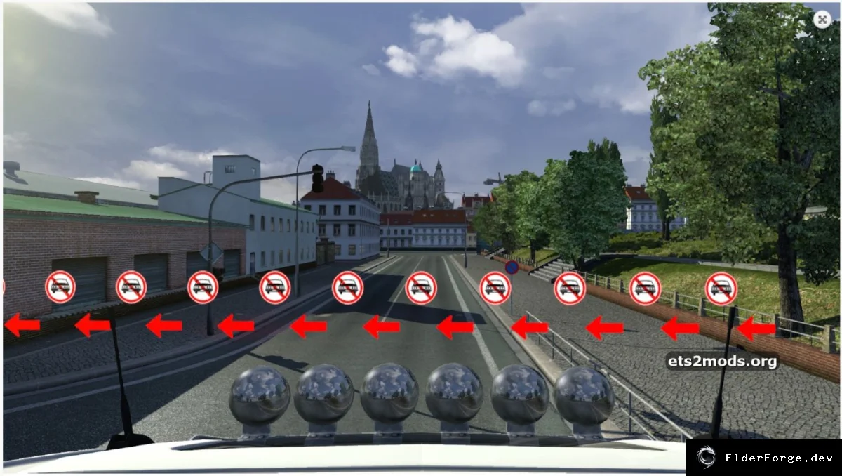 Обложка мода: Новый дизайн дорожных блоков в Euro Truck Simulator 2 – закрытые дороги