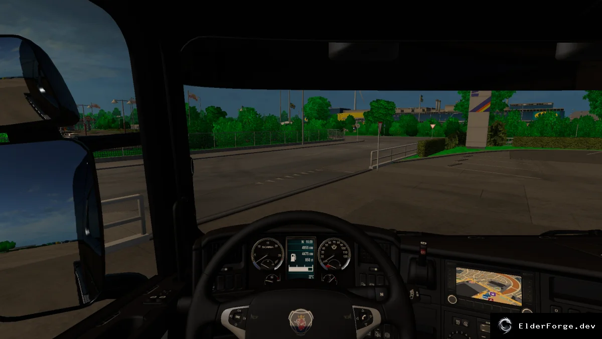 Обложка мода: Новый фон навигатора для Euro Truck Simulator 2 – стильный UI
