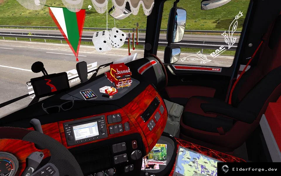 Обложка мода: Новый интерьер DAF Euro 6 BG v1.0 для Euro Truck Simulator 2