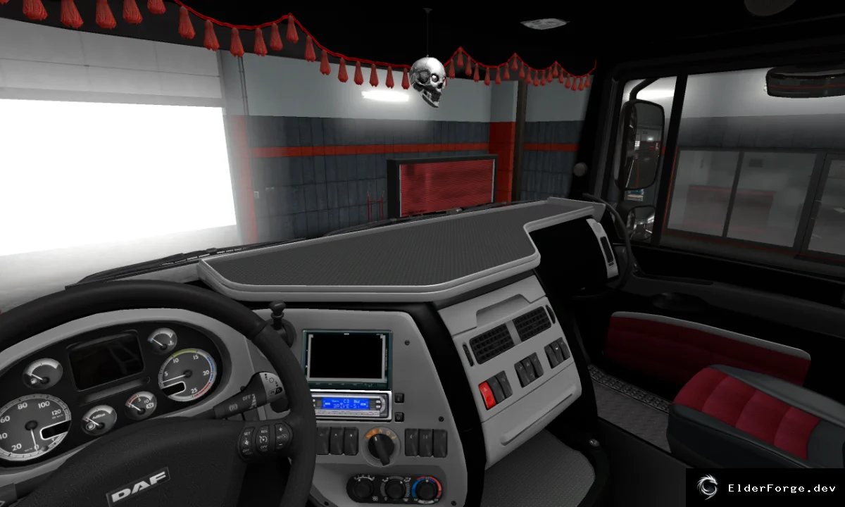 Обложка мода: Новый интерьер салона DAF XF для Euro Truck Simulator 2
