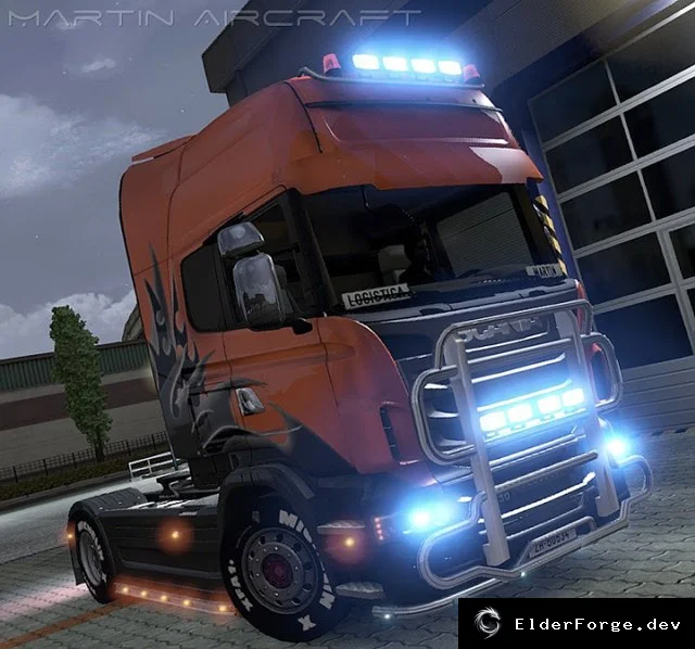 Обложка мода: Новый ксеноновый свет для Euro Truck Simulator 2 – яркое освещение ночных дорог