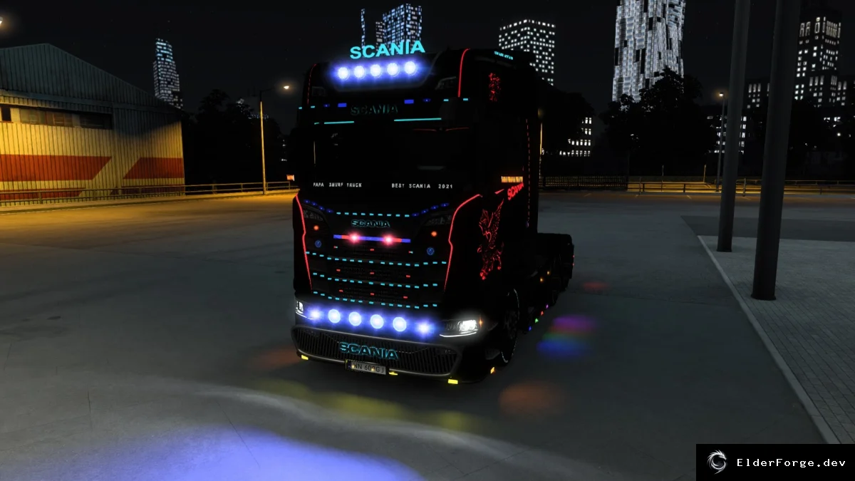 Обложка мода: Новый пакет светотехники для Scania 2016 в ETS2 (версия 1.48)