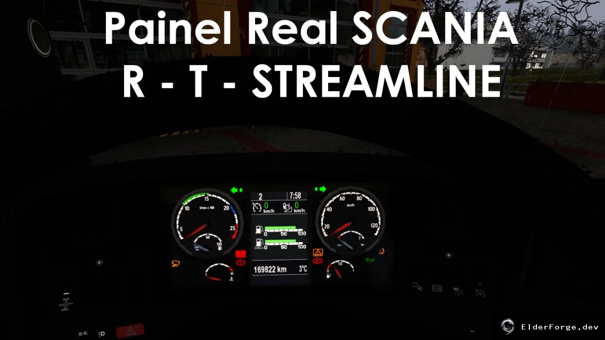 Обложка мода: Новый реальный дисплей Scania R и Streamline для Euro Truck Simulator 2