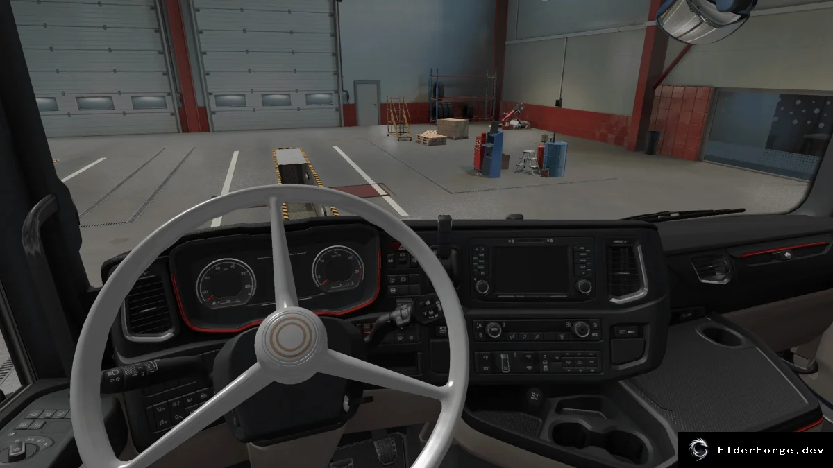 Обложка мода: Новый руль Scania и Volvo для Euro Truck Simulator 2 (ETS2) – 4 цвета, версия 1.41