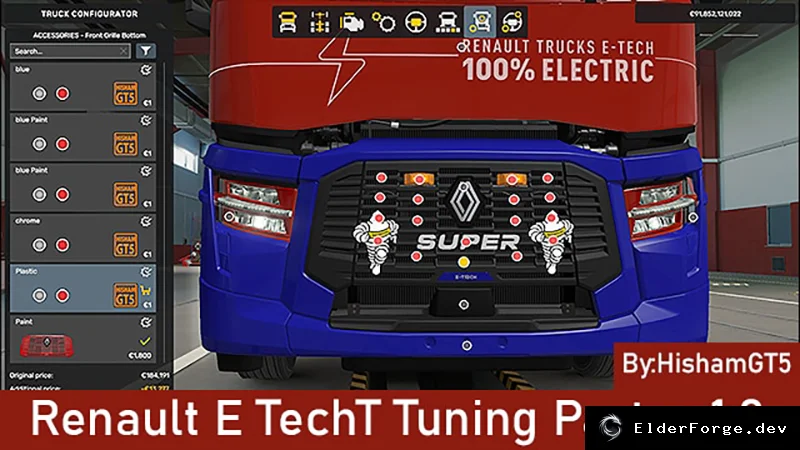 Обложка мода: Новый тюнинг Renault E‑Tech T для Euro Truck Simulator 2